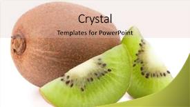  Presentation with kiwi fruit - Audience pleasing presentation theme consisting of whole kiwi fruit and his backdrop and a lemonade colored foreground