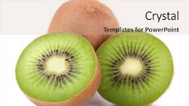  Presentation with kiwi fruit - Cool new PPT theme with whole kiwi fruit and his backdrop and a  colored foreground