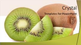  Presentation with kiwi fruit - Audience pleasing presentation theme consisting of whole kiwi fruit and his backdrop and a coral colored foreground