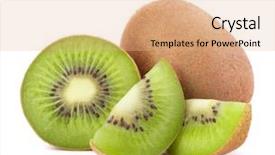  Presentation with kiwi fruit - Cool new theme with whole kiwi fruit and his backdrop and a coral colored foreground