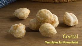  Presentation with nuts - PPT theme enhanced with whole-kukui-nuts background and a tawny brown colored foreground