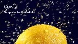  Presentation with blue drops - Presentation theme having water drops on deep blue background and a navy blue colored foreground