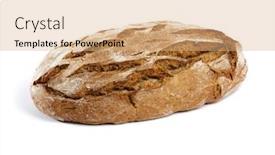  Presentation with baby jesus christmas rustic isolated - Slides having whole-loaf-of-rustic-bread background and a coral colored foreground