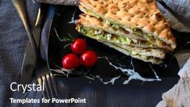  Presentation with butter - Cool new theme with whole-meal-bread-sandwich-topped backdrop and a tawny brown colored foreground