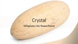  Presentation with melon - PPT theme having whole melon isolated on white background background and a lemonade colored foreground