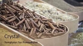  Presentation with eastern - Beautiful slides featuring whole middle eastern spices displayed in the shop backdrop and a coral colored foreground