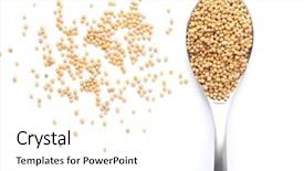  Presentation with mustard seed - Beautiful presentation design featuring whole mustard seed backdrop and a cream colored foreground