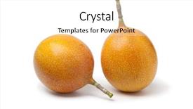  Presentation with passion fruit - Beautiful theme featuring whole orange passion fruit isolated backdrop and a  colored foreground