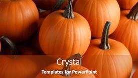  Presentation with dark - Slide deck with whole-orange-pumpkins-dark-background background and a crimson colored foreground