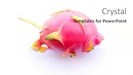  Presentation with pitahaya - PPT theme consisting of whole-pitahaya-dragon-tropical-fruit background and a white colored foreground