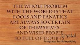  Presentation with problem world - Beautiful slide set featuring whole problem with the world backdrop and a coral colored foreground