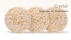  Presentation with waffles - Slide set with whole-round-rice-waffles background and a lemonade colored foreground