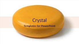  Presentation with white cheese - Presentation design having whole round yellow gouda cheese background and a gold colored foreground