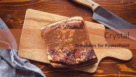  Presentation with bacon - Slides having whole-smoked-bacon background and a red colored foreground