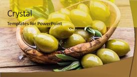  Presentation with olive - Cool new theme with whole table olives backdrop and a gold colored foreground