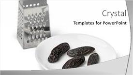  Presentation with beans - Presentation theme having whole-tonka-beans background and a white colored foreground