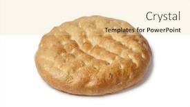  Presentation with turkish - Slide deck featuring whole turkish white bread called pide on white background background and a blonde colored foreground