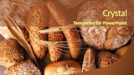  Presentation with baker kneading dough homemade bread - Theme consisting of whole wheat - assortment of baked bread background and a  colored foreground