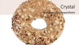  Presentation with bagel - Beautiful presentation featuring whole wheat - brown bagel topped with different backdrop and a coral colored foreground