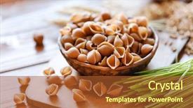  Presentation with wheat - PPT theme enhanced with whole wheat pasta background and a  colored foreground