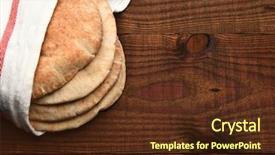  Presentation with wood rustic - Slides having whole wheat pita bread background and a tawny brown colored foreground