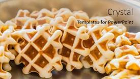  Presentation with waffles - Colorful slides enhanced with whole wheat waffles backdrop and a coral colored foreground