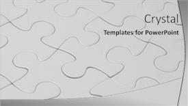  Presentation with complete puzzle - Presentation theme with whole white complete puzzle background and a light gray colored foreground
