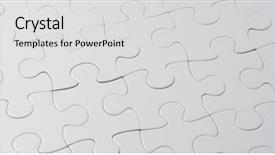  Presentation with complete puzzle - Presentation theme enhanced with whole white complete puzzle background and a light gray colored foreground
