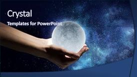  Presentation with world in our hands - Slides with whole world in hands mixed background and a navy blue colored foreground