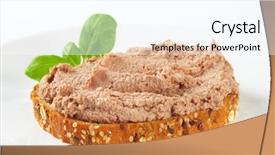  Presentation with bread - Cool new theme with wholegrain bread with smooth pate backdrop and a cool aqua colored foreground