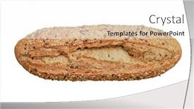  Presentation with cereals and legumes - Cool new slide set with wholemeal-bread-with-cereals-isolated backdrop and a white colored foreground