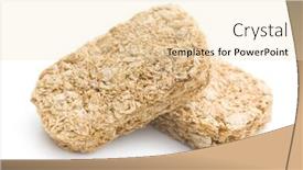  Presentation with background - Audience pleasing presentation design consisting of wholemeal crackers on white background backdrop and a lemonade colored foreground