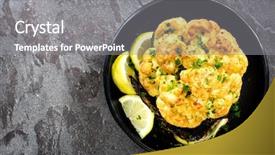  Presentation with cauliflower - Cool new theme with wholeness - roasted whole cauliflower with lemon backdrop and a gray colored foreground