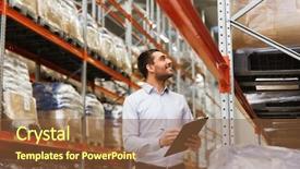  Presentation with wholesale - PPT theme consisting of wholesale logistic business export background and a tawny brown colored foreground