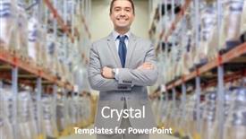  Presentation with export - Presentation enhanced with wholesale logistic business export background and a coral colored foreground