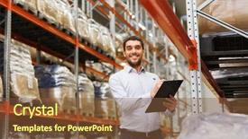  Presentation with wholesale - Slides featuring wholesale logistic business export background and a tawny brown colored foreground