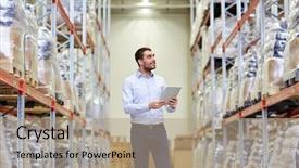  Presentation with wholesale - PPT layouts with wholesale logistic business export background and a coral colored foreground