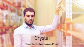  Presentation with wholesale - PPT theme consisting of wholesale-logistic-business-export background and a coral colored foreground