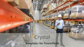  Presentation with wholesale - PPT theme consisting of wholesale logistic business technology background and a light gray colored foreground