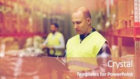  Presentation with export - Theme with clipboard in reflective safety background and a coral colored foreground