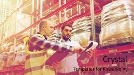  Presentation with wholesale - Slides enhanced with wholesale logistic people and export background and a  colored foreground