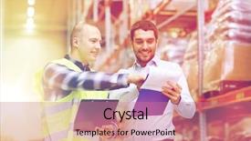  Presentation with export - Theme with wholesale logistic people and export background and a  colored foreground