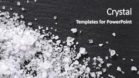  Presentation with crystals - Presentation enhanced with wholesome - crystals of coarse grained sea background and a dark gray colored foreground