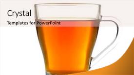  Presentation with tea cup - PPT theme consisting of wholesome - cup of tea isolated background and a lemonade colored foreground
