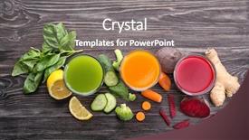  Presentation with juices - Audience pleasing PPT theme consisting of wholesome - glasses with various fresh juices backdrop and a gray colored foreground