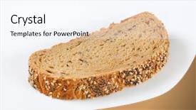  Presentation with turkish bread tiny bread sesame - Presentation with wholesome - slice of bread with poppy background and a cool aqua colored foreground