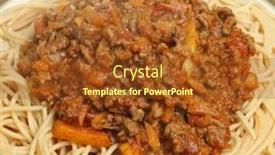  Presentation with hot sauce - Cool new slides with wholewheat-spaghetti-with-bolognese-sauce backdrop and a tawny brown colored foreground