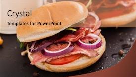  Presentation with mexican food delicious taco shells - Presentation theme featuring whopper - delicious burger with beer background and a  colored foreground