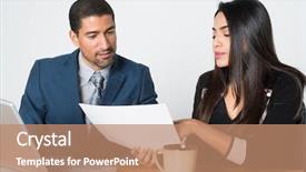  Presentation with confident - Amazing slide deck having whos boss - confident businesswoman who is working backdrop and a coral colored foreground