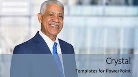  Presentation with confident - PPT theme having whos boss - confident senior businessman who is background and a  colored foreground